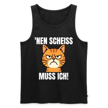 I have to fuck naughty cat funny - Men's Premium Organic Tank Top - black - Front - AI Model Male 178 light (178cm)