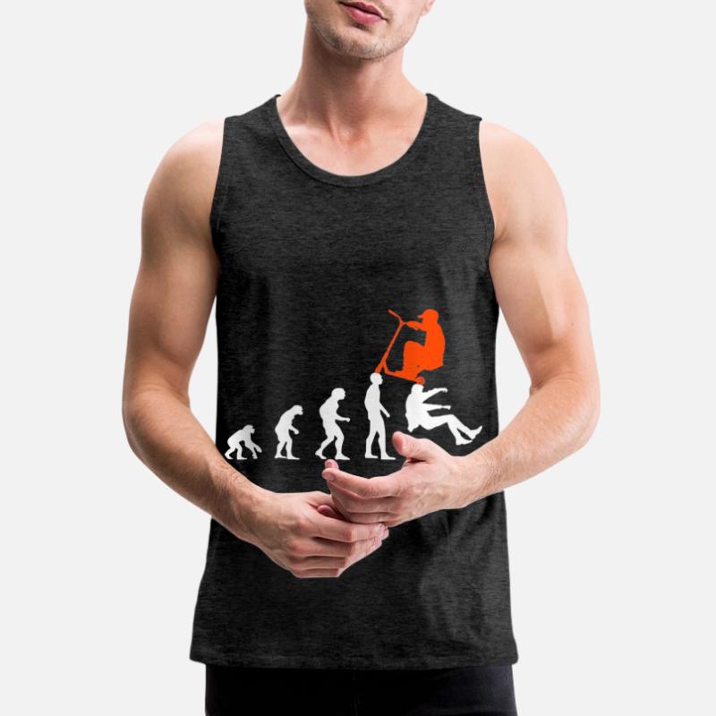 Scooter Tretroller E-Roller Stunt Evolution Design Männer Premium Bio Tank Top