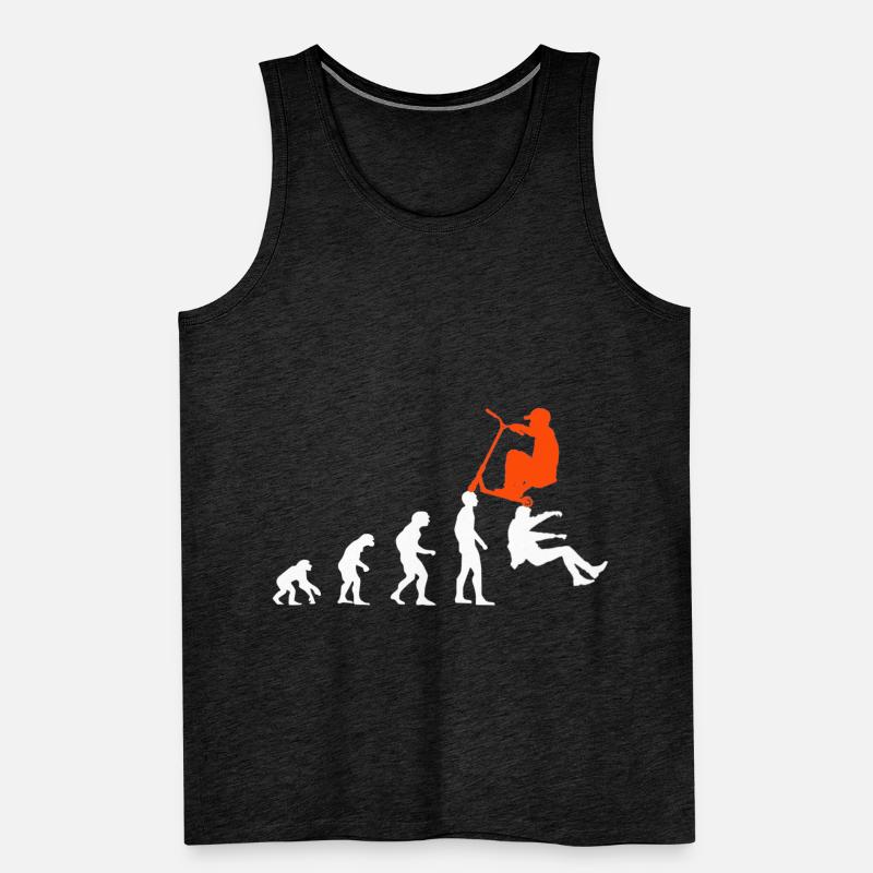 Scooter Tretroller E-Roller Stunt Evolution Design Männer Premium Bio Tank Top