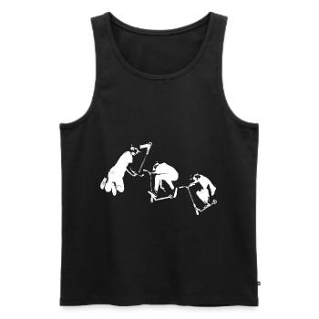 Cadeau de scooter - Débardeur bio Premium Homme - noir - Devant - AI Model Male 178 light (178cm)