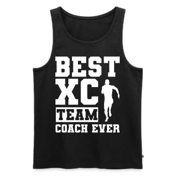 Crosslauf | Cross Country Läufer Berglauf Geschenk - Männer Premium Bio Tank Top - Schwarz - Vorne - Michal (187cm)