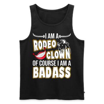 Rodeo Clown | Rodeo Cowboy Western Beruf Geschenke - Männer Premium Bio Tank Top - Schwarz - Vorne - Michal (187cm)