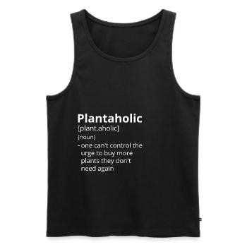 Plantaholic Definition Description - Débardeur bio Premium Homme - noir - Devant - AI Model Male 178 light (178cm)