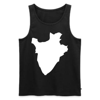 Burundi map flag - Men's Premium Organic Tank Top - black - Front - AI Model Male 178 light (178cm)