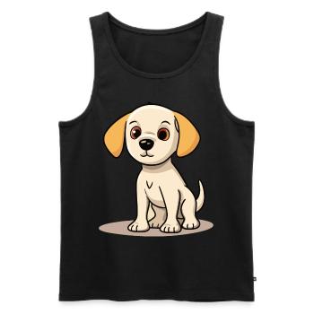 Conception de chien mignon pour les propriétaires de chiens - Débardeur bio Premium Homme - noir - Devant - Michal (187cm)