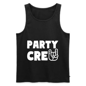 PARTY CREW Feiern - Männer Premium Bio Tank Top - Schwarz - Vorne - Michal (187cm)