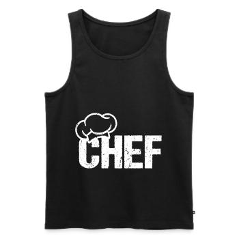 CHEF Chef's Hat - Men's Premium Organic Tank Top - black - Front - AI Model Male 178 light (178cm)