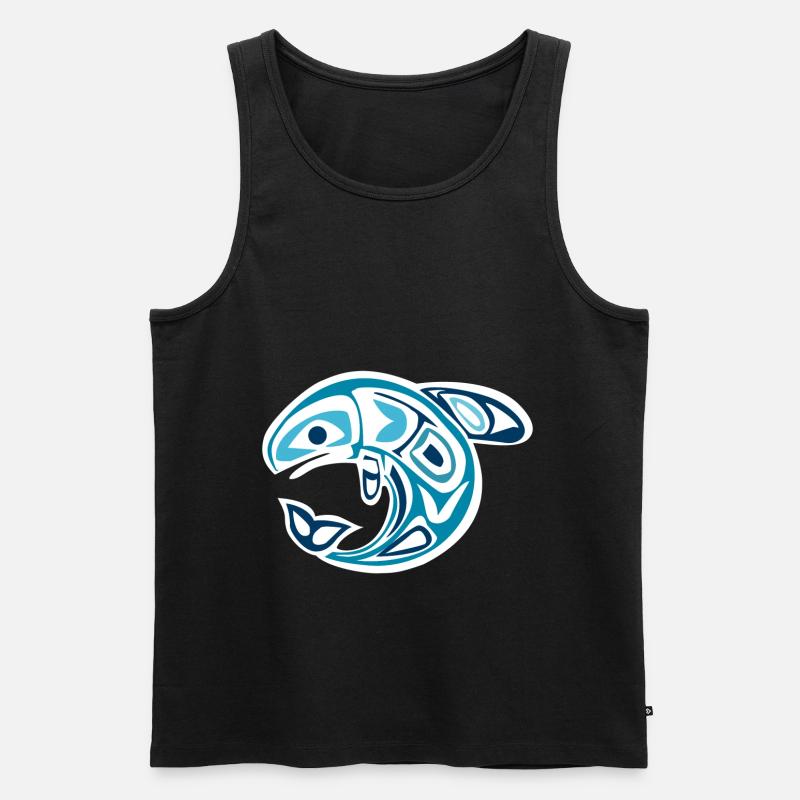 Wal - Männer Premium Bio Tank Top - Schwarz