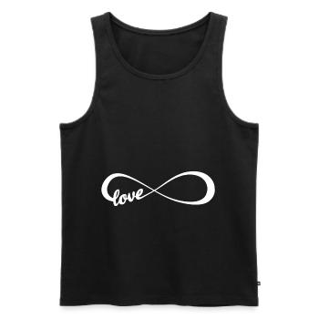 Infinite love - Men's Premium Organic Tank Top - black - Front - AI Model Male 178 light (178cm)