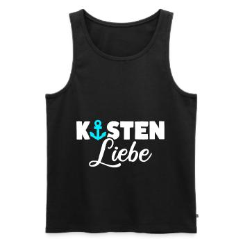 Küsten Liebe Anker Meer - Männer Premium Bio Tank Top - Schwarz - Vorne - Michal (187cm)