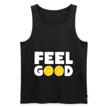 FEEL GOOD Lemons - Men's Premium Organic Tank Top - black - Front - AI Model Male 178 light (178cm)