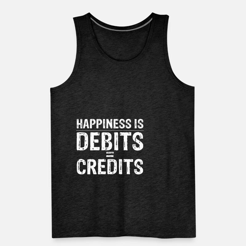 Happiness Is Debits Equals Credits 9 Men's Premium Organic Tank Top