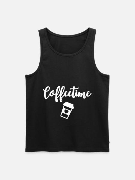 Coffeetime Kaffeetrinker - Männer Premium Bio Tank Top - Schwarz
