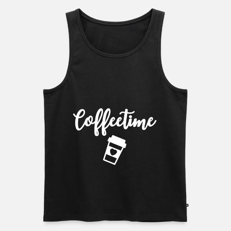 Coffeetime Coffee Drinker - Men's Premium Organic Tank Top - black
