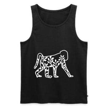Monkey Gift Monkey Nature Wilderness Forest Animals Animal - Men's Premium Organic Tank Top - black - Front - AI Model Male 178 light (178cm)