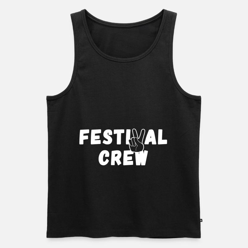 FESTIVAL CREW - Männer Premium Bio Tank Top - Schwarz