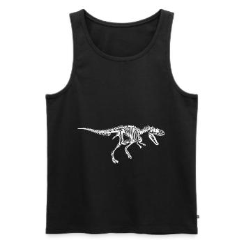 T-Rex Skelett Tyrannosaurus Rex - Männer Premium Bio Tank Top - Schwarz - Vorne - Michal (187cm)