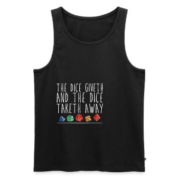 The Dice Giveth And The Dice Taketh Away 3 - Men's Premium Organic Tank Top - black - Front - AI Model Male 178 light (178cm)