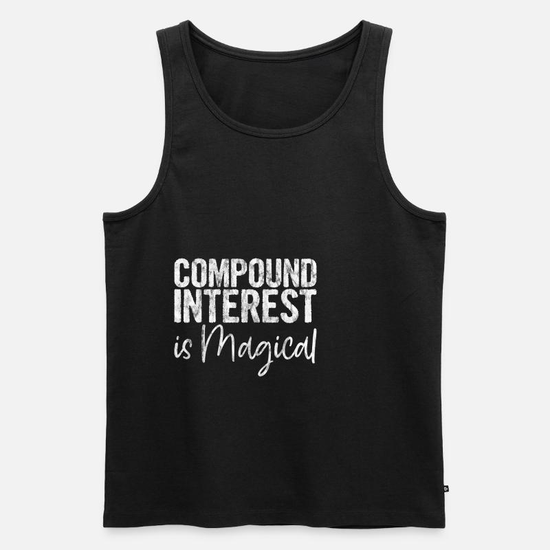 L’intérêt composé est magique - Débardeur bio Premium Homme - noir