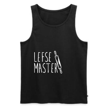 Lefse Master 8 - Men's Premium Organic Tank Top - black - Front - AI Model Male 178 light (178cm)
