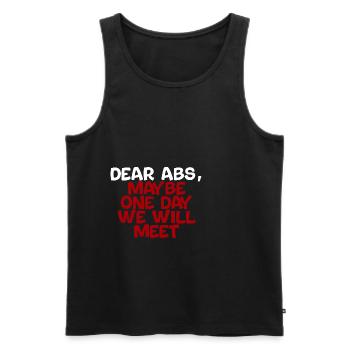 Dear Abs, Maybe One Day We Will Meet 4 - Männer Premium Bio Tank Top - Schwarz - Vorne - AI Model Male 178 light (178cm)