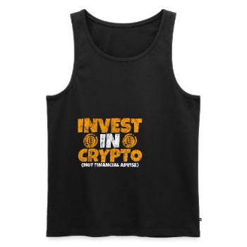 Invest In Crypto, Not Financial Advice 3 - Männer Premium Bio Tank Top - Schwarz - Vorne - AI Model Male 178 light (178cm)