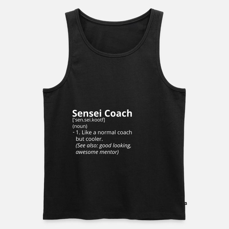 Sensei Coach Definition Description - Männer Premium Bio Tank Top - Schwarz