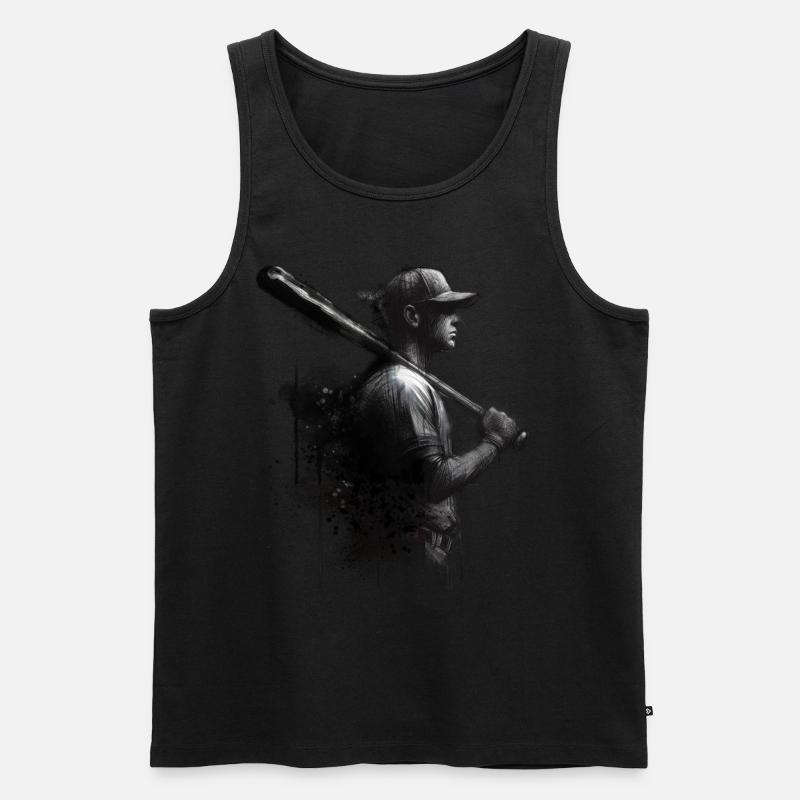 Baseball - Männer Premium Bio Tank Top - Schwarz