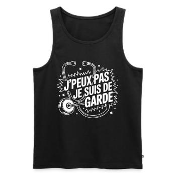 I can't, I'm on call - Men's Premium Organic Tank Top - black - Front - AI Model Male 178 light (178cm)