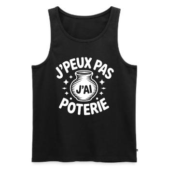 Ich kann nicht, ich habe Töpferei – Humor T-Shirt - Männer Premium Bio Tank Top - Schwarz - Vorne - Michal (187cm)