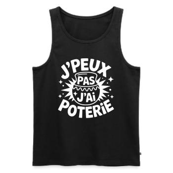 I can't, I have pottery - Men's Premium Organic Tank Top - black - Front - AI Model Male 178 light (178cm)