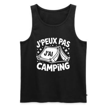 I Can't, I Have Camping – Humorous T-Shirt - Men's Premium Organic Tank Top - black - Front - Michal (187cm)