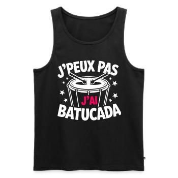 J’peux pas, j’ai Batucada - Débardeur bio Premium Homme - noir - Devant - Michal (187cm)