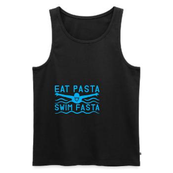 Eat Pasta Swim Fasta 5 - Männer Premium Bio Tank Top - Schwarz - Vorne - Michal (187cm)