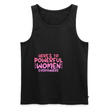 Voici les femmes puissantes partout 4 - Débardeur bio Premium Homme - noir - Devant - Michal (187cm)