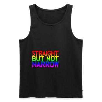Straight But Not Narrow - Men's Premium Organic Tank Top - black - Front - Michal (187cm)
