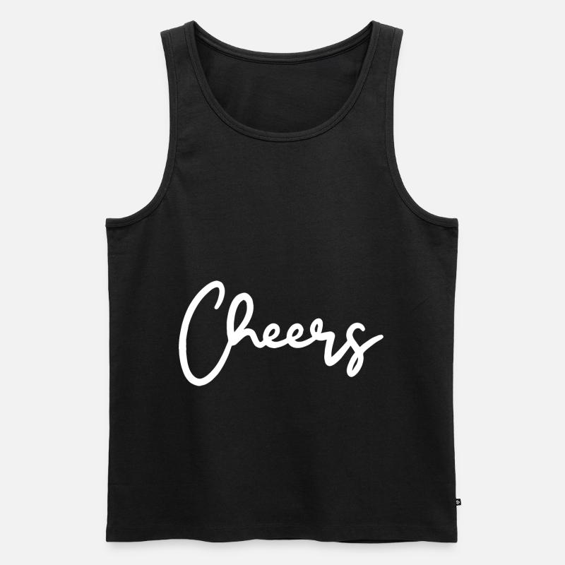 Cheers Trinkspruch - Männer Premium Bio Tank Top - Schwarz