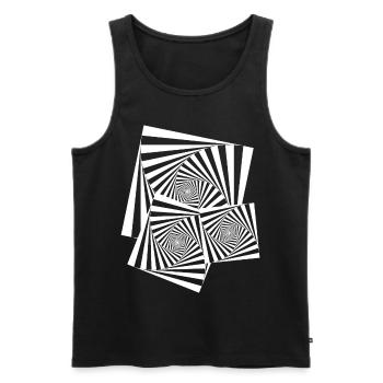 Techno - Männer Premium Bio Tank Top - Schwarz - Vorne - Michal (187cm)
