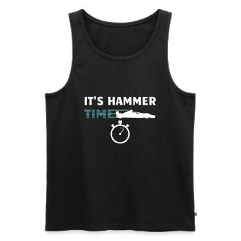Auto Racing Hammer Time - Männer Premium Bio Tank Top - Schwarz - Vorne - AI Model Male 178 light (178cm)