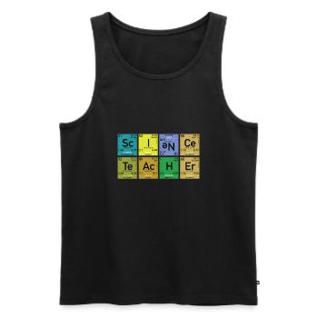 Professeur de sciences Nerd Funny Elements - Débardeur bio Premium Homme - noir - Devant - Michal (187cm)