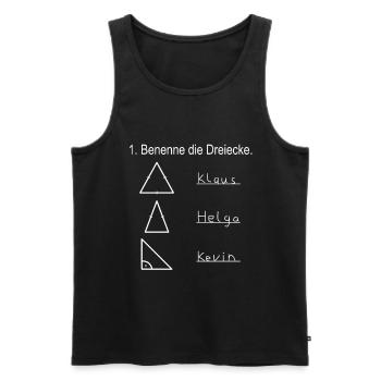 Nerd lustig Schule Bennene die Dreiecke - Männer Premium Bio Tank Top - Schwarz - Vorne - Michal (187cm)