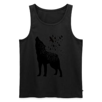 Wikinger - Fenris Wolf - Männer Premium Bio Tank Top - Schwarz - Vorne - AI Model Male 178 light (178cm)