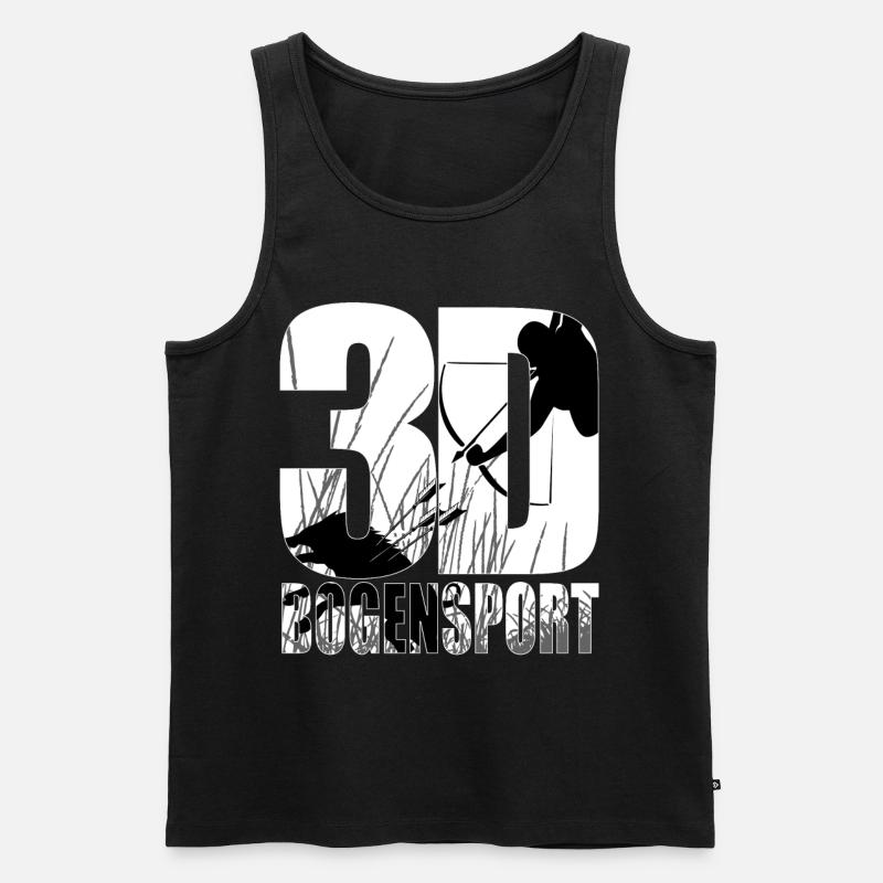 Bogenschießen - 3D Bogensport - Männer Premium Bio Tank Top - Schwarz