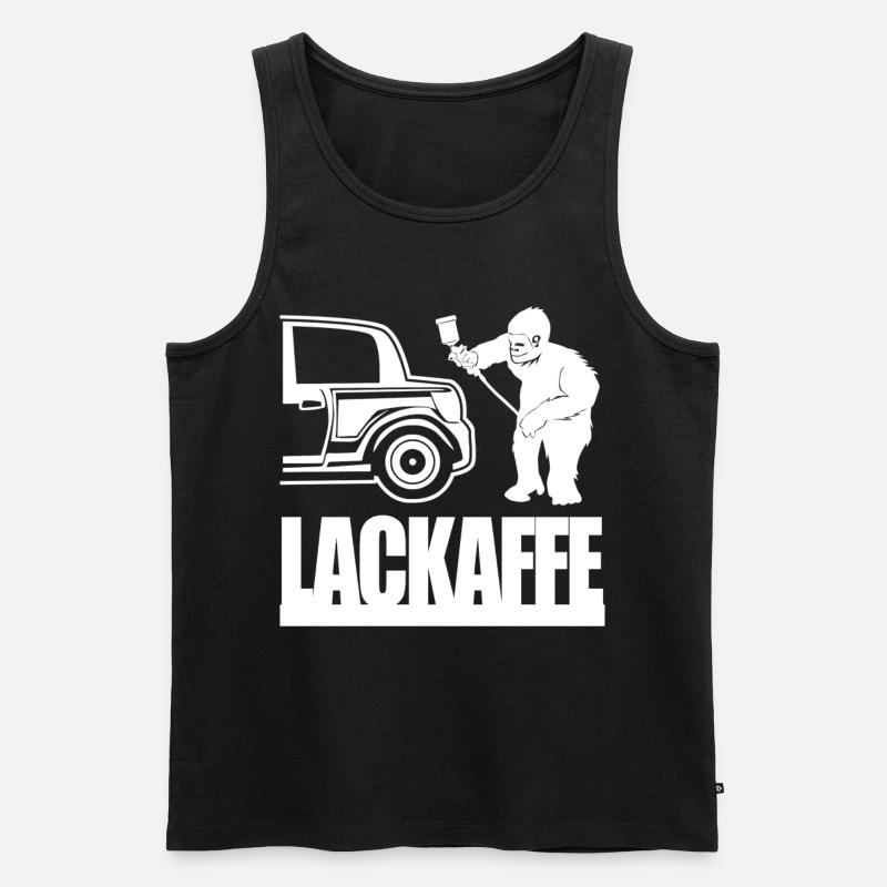 Lackierer Spruch - Lackaffe - Männer Premium Bio Tank Top - Schwarz