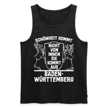 Baden und Badner cooler lustiger Spruch - Männer Premium Bio Tank Top - Schwarz - Vorne - AI Model Male 178 light (178cm)