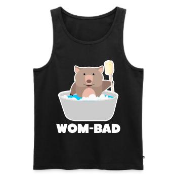 Wombat badet in Badewanne - lustig - Männer Premium Bio Tank Top - Schwarz - Vorne - Michal (187cm)