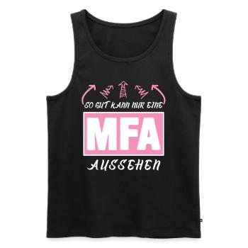 MFA - lustiger Artzhelferin Spruch - Männer Premium Bio Tank Top - Schwarz - Vorne - AI Model Male 178 light (178cm)