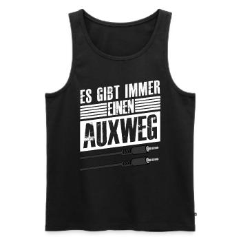 Sound engineer nerd with Auxweg saying - Men's Premium Organic Tank Top - black - Front - Michal (187cm)
