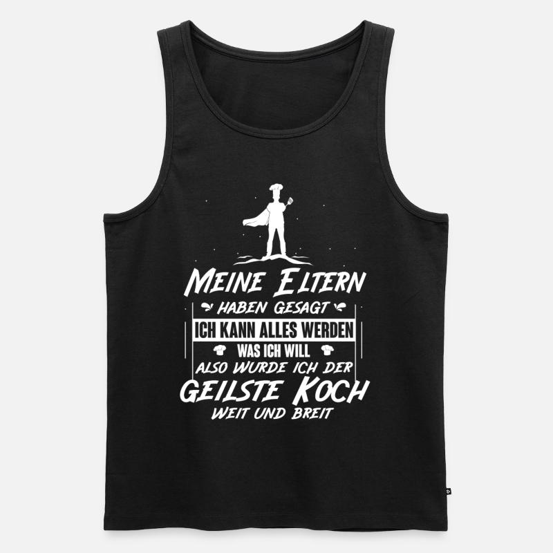 Super Koch Chefkoch Kochen Geschenkidee - Männer Premium Bio Tank Top - Schwarz
