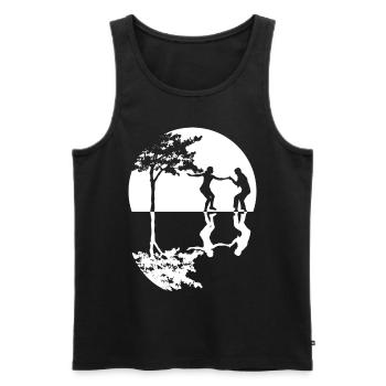 Boogie Woogie Dance Moon miroir - Débardeur bio Premium Homme - noir - Devant - Michal (187cm)